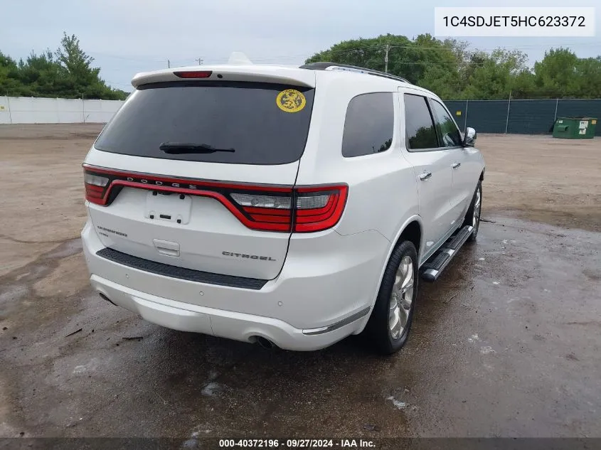 1C4SDJET5HC623372 2017 Dodge Durango Citadel Awd