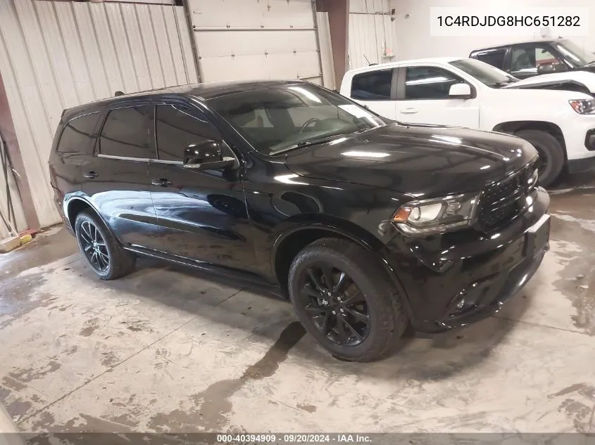 2017 Dodge Durango Gt Awd VIN: 1C4RDJDG8HC651282 Lot: 40394909