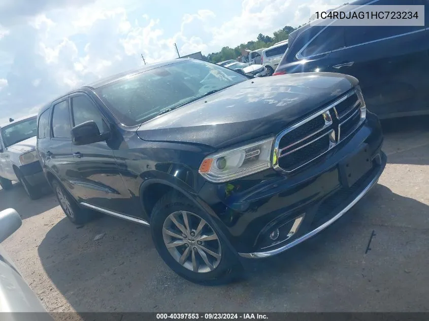 2017 Dodge Durango Sxt Awd VIN: 1C4RDJAG1HC723234 Lot: 40397553