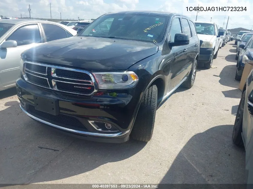 2017 Dodge Durango Sxt Awd VIN: 1C4RDJAG1HC723234 Lot: 40397553