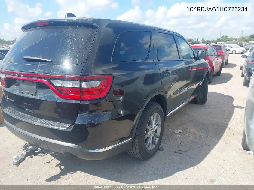 1C4RDJAG1HC723234 2017 Dodge Durango Sxt Awd