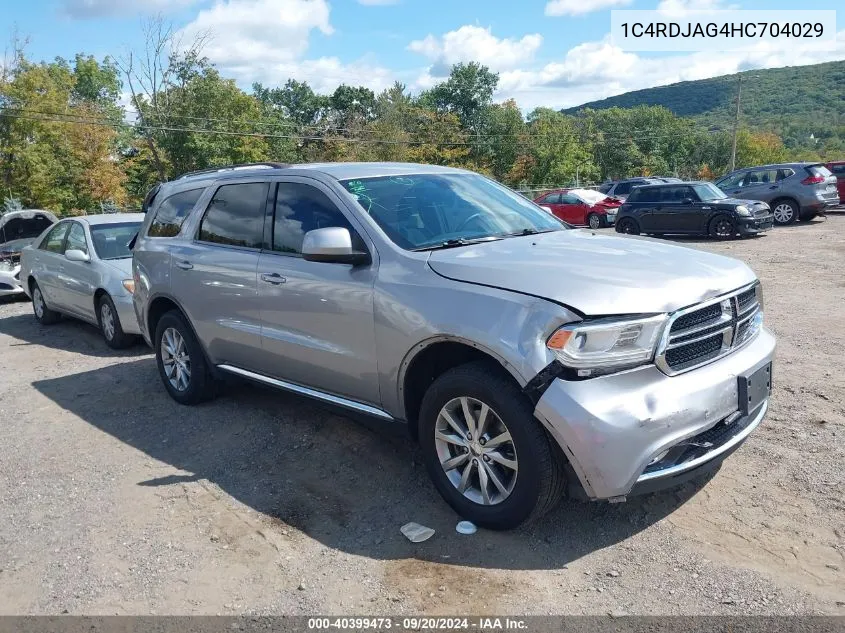 2017 Dodge Durango Sxt Awd VIN: 1C4RDJAG4HC704029 Lot: 40399473