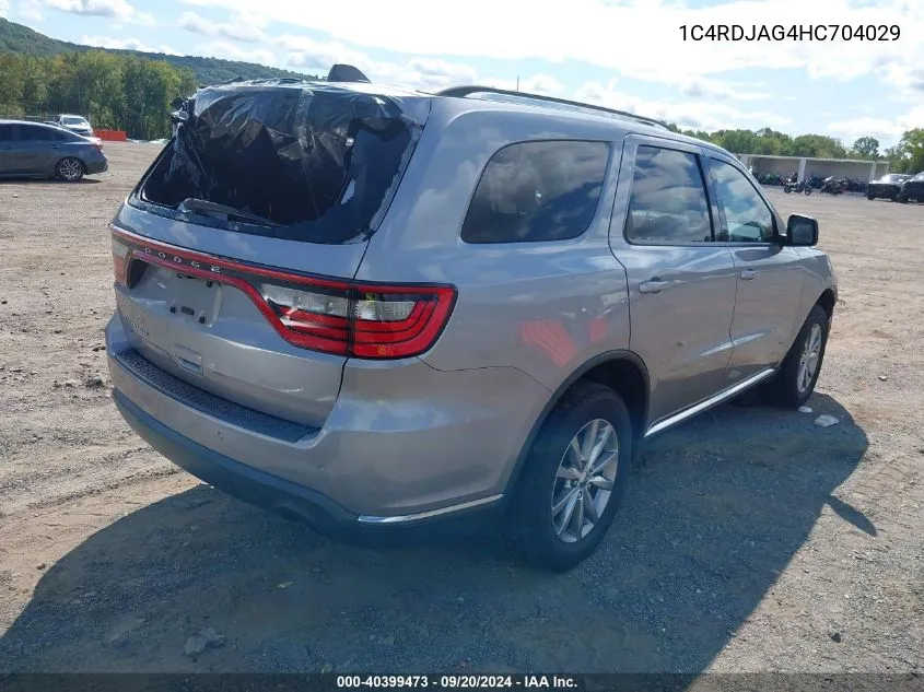 1C4RDJAG4HC704029 2017 Dodge Durango Sxt Awd