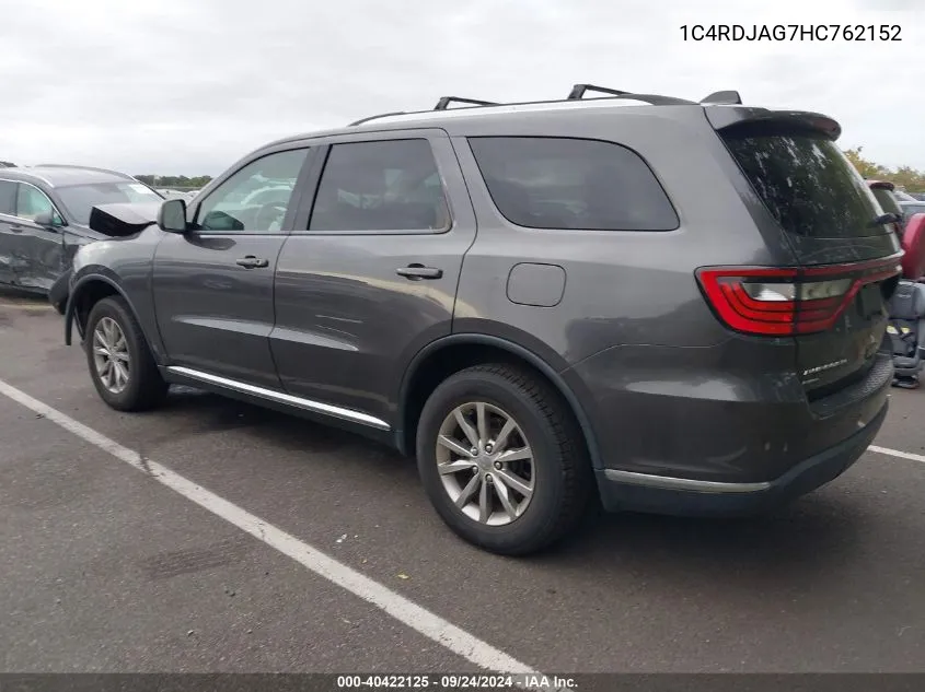 1C4RDJAG7HC762152 2017 Dodge Durango Sxt