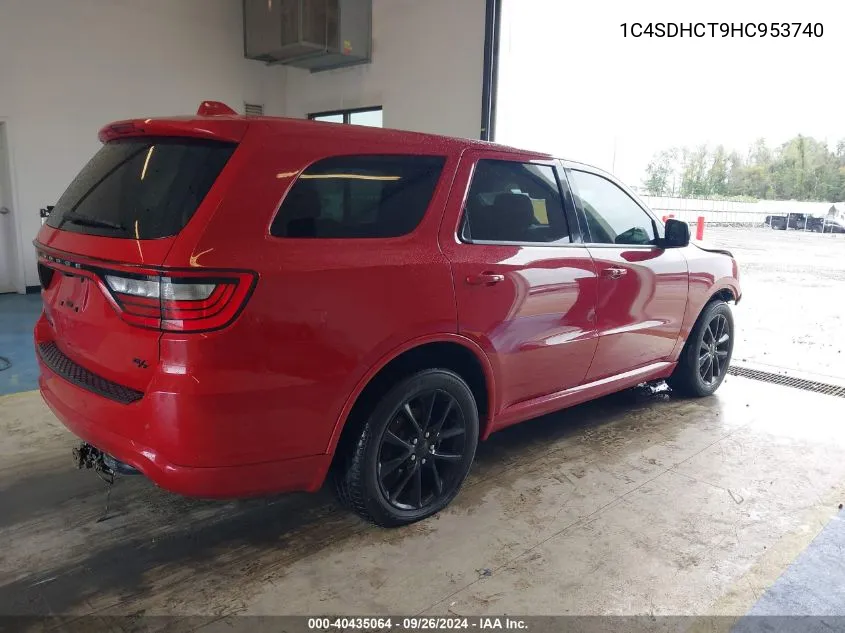 1C4SDHCT9HC953740 2017 Dodge Durango R/T Rwd