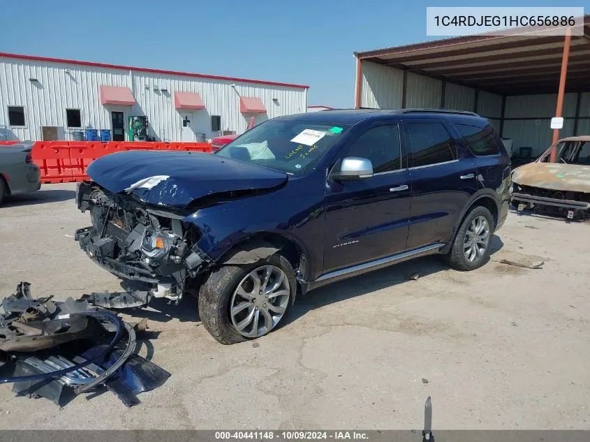 2017 Dodge Durango Citadel Anodized Platinum Awd VIN: 1C4RDJEG1HC656886 Lot: 40441148