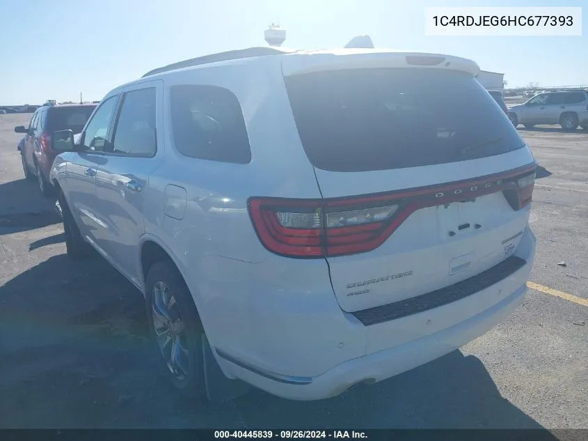 1C4RDJEG6HC677393 2017 Dodge Durango Citadel