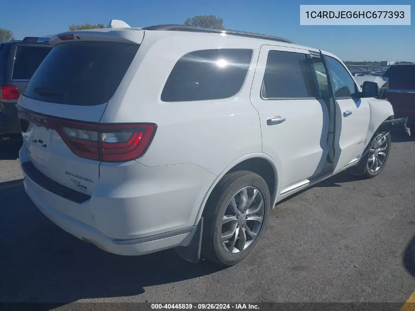 1C4RDJEG6HC677393 2017 Dodge Durango Citadel