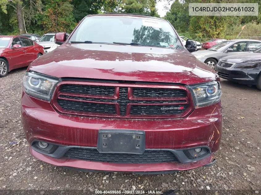 2017 Dodge Durango Gt Awd VIN: 1C4RDJDG2HC661032 Lot: 40459685