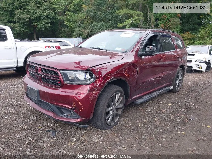 1C4RDJDG2HC661032 2017 Dodge Durango Gt Awd