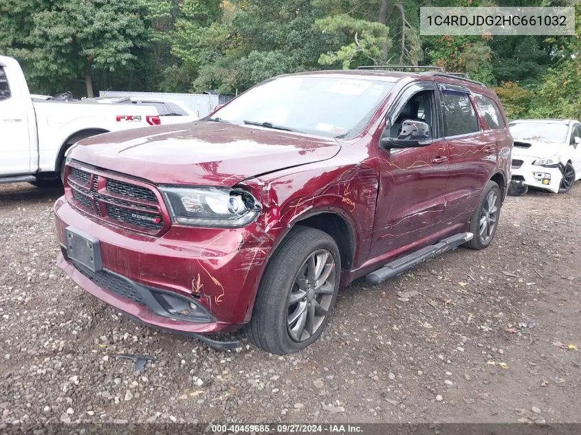 2017 Dodge Durango Gt Awd VIN: 1C4RDJDG2HC661032 Lot: 40459685