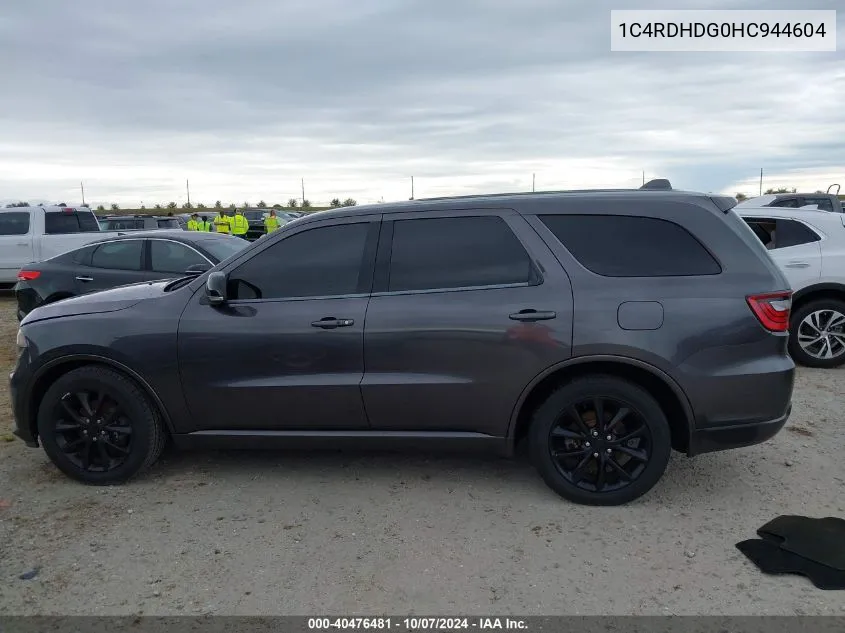 1C4RDHDG0HC944604 2017 Dodge Durango Gt