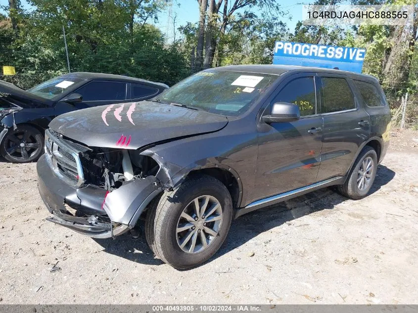 2017 Dodge Durango Sxt Awd VIN: 1C4RDJAG4HC888565 Lot: 40493905