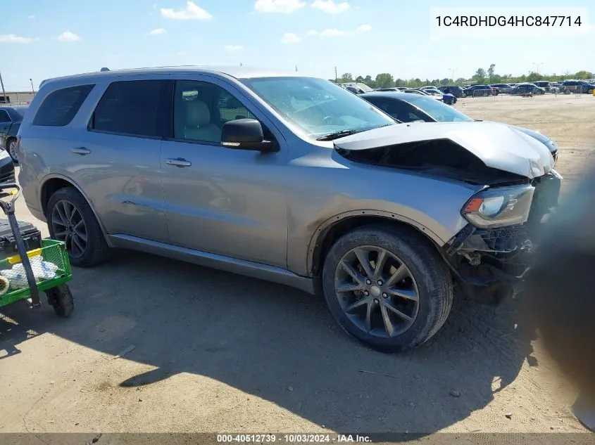 2017 Dodge Durango Gt Rwd VIN: 1C4RDHDG4HC847714 Lot: 40512739