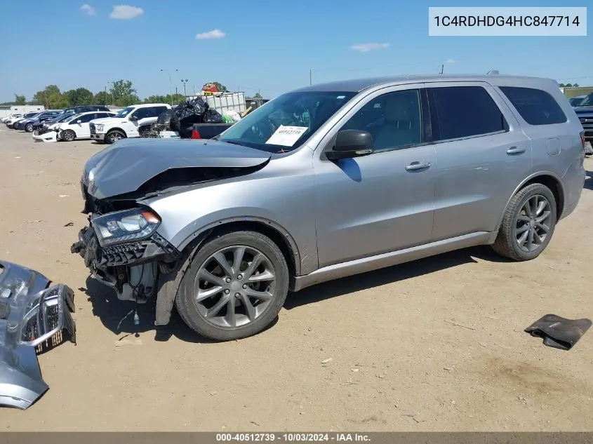 2017 Dodge Durango Gt Rwd VIN: 1C4RDHDG4HC847714 Lot: 40512739