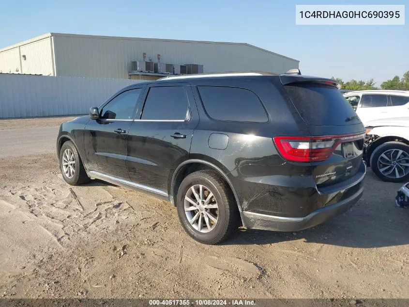 1C4RDHAG0HC690395 2017 Dodge Durango Sxt Rwd