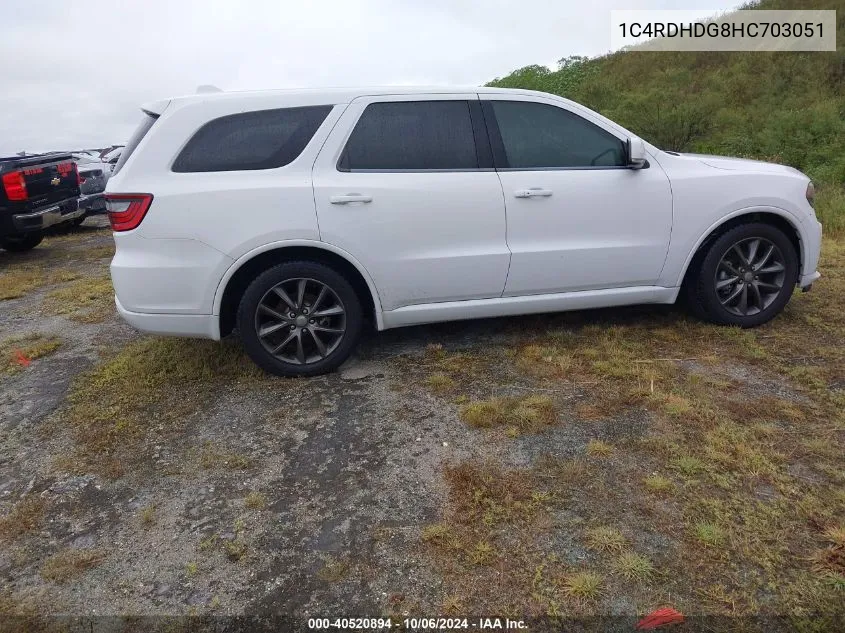 1C4RDHDG8HC703051 2017 Dodge Durango Gt