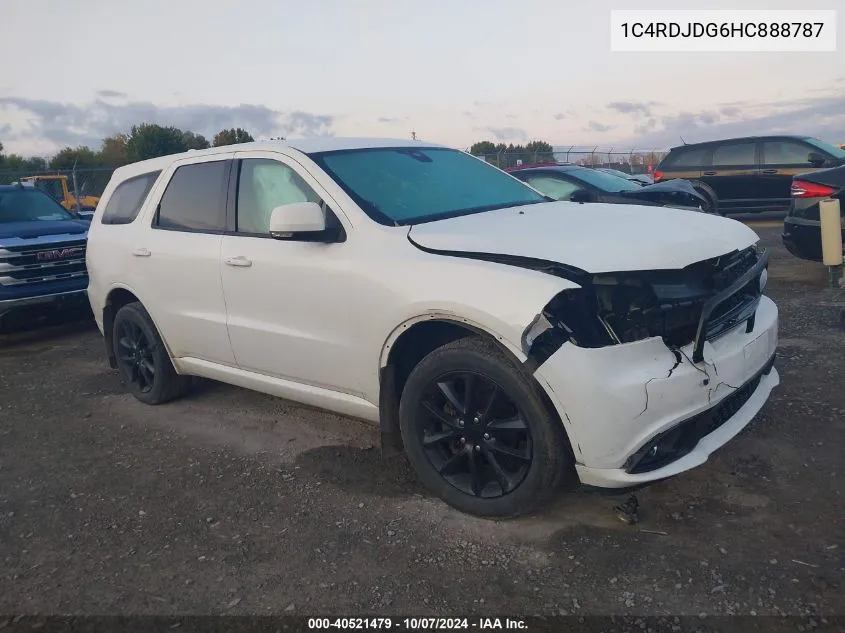 2017 Dodge Durango Gt Awd VIN: 1C4RDJDG6HC888787 Lot: 40521479