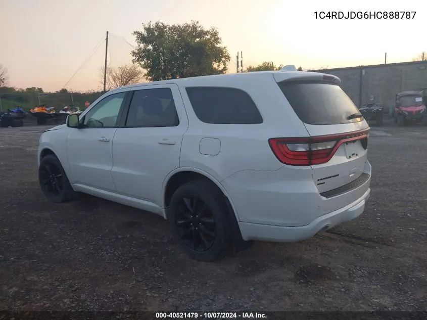 1C4RDJDG6HC888787 2017 Dodge Durango Gt Awd