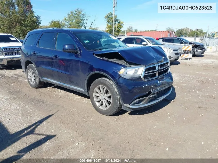 2017 Dodge Durango Sxt Awd VIN: 1C4RDJAG0HC623528 Lot: 40616057