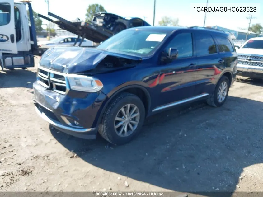 2017 Dodge Durango Sxt Awd VIN: 1C4RDJAG0HC623528 Lot: 40616057