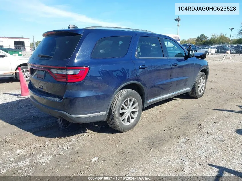 2017 Dodge Durango Sxt Awd VIN: 1C4RDJAG0HC623528 Lot: 40616057