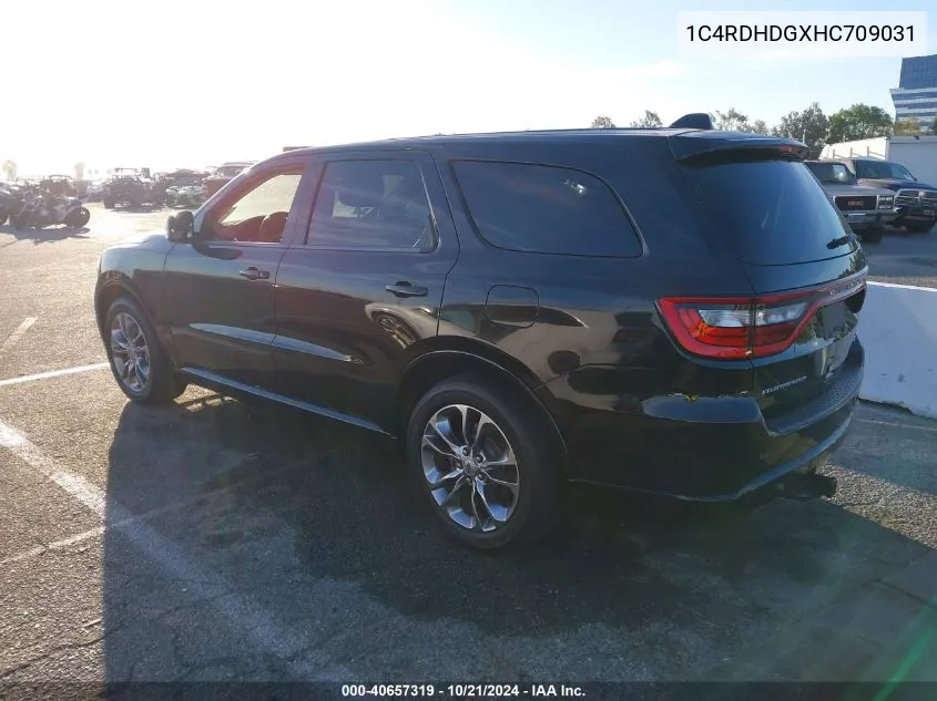 1C4RDHDGXHC709031 2017 Dodge Durango Gt Rwd