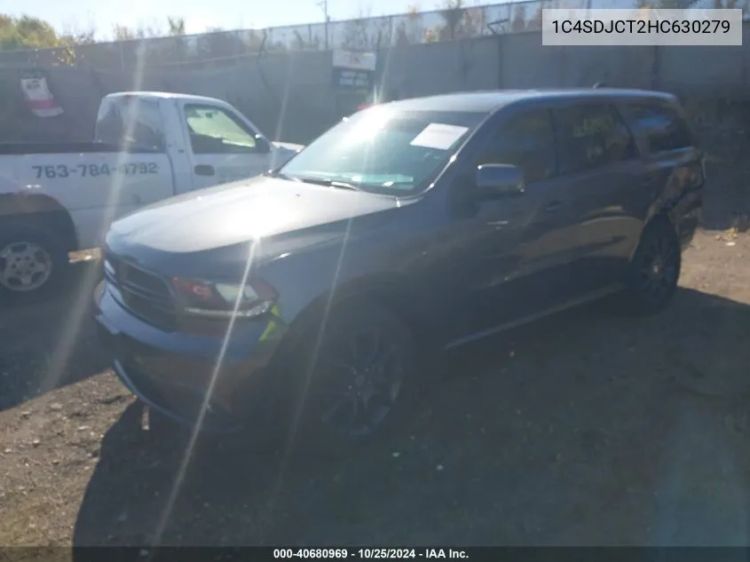 2017 Dodge Durango R/T Awd VIN: 1C4SDJCT2HC630279 Lot: 40680969