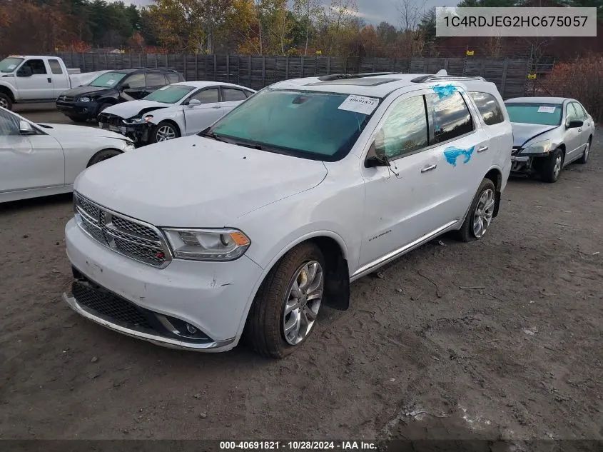 2017 Dodge Durango Citadel Awd VIN: 1C4RDJEG2HC675057 Lot: 40691821