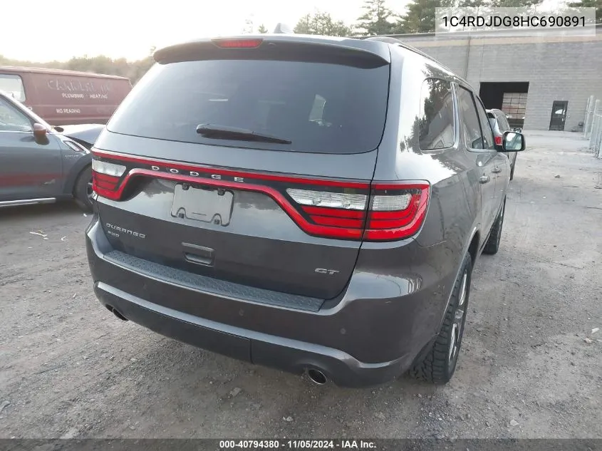 2017 Dodge Durango Gt Awd VIN: 1C4RDJDG8HC690891 Lot: 40794380