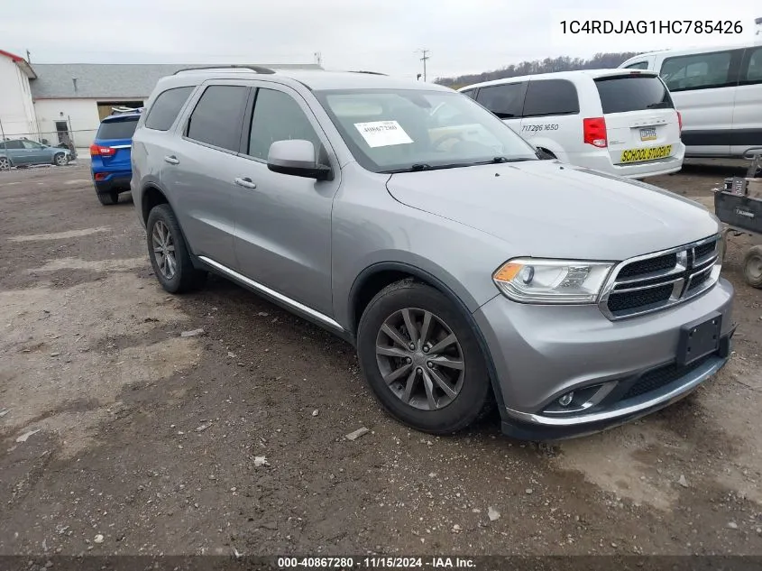 2017 Dodge Durango Sxt Awd VIN: 1C4RDJAG1HC785426 Lot: 40867280