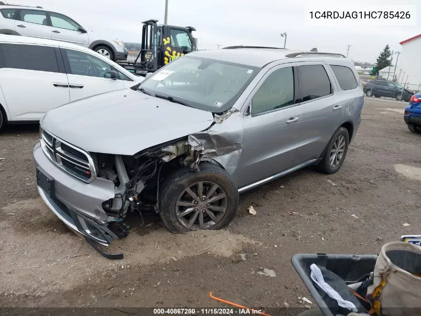 2017 Dodge Durango Sxt Awd VIN: 1C4RDJAG1HC785426 Lot: 40867280