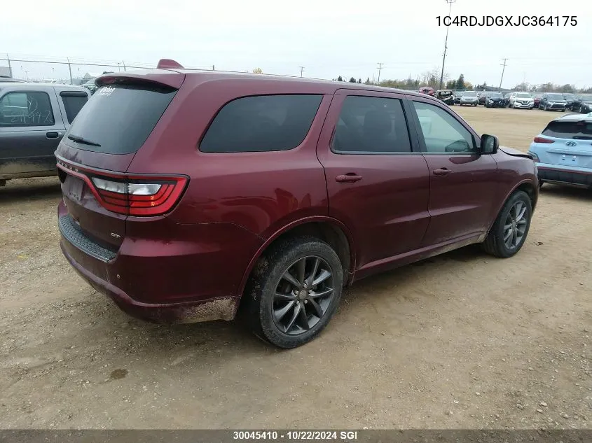 1C4RDJDGXJC364175 2018 Dodge Durango Gt