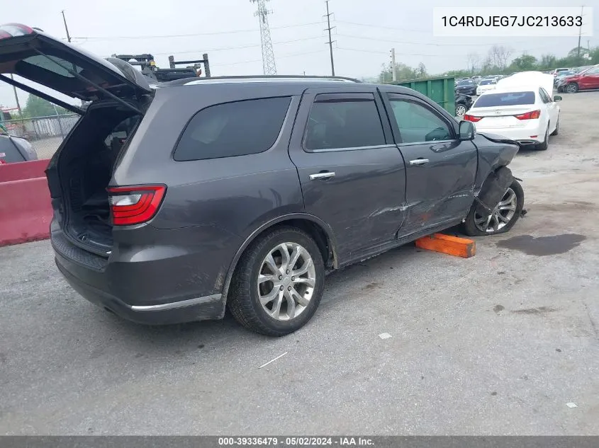 1C4RDJEG7JC213633 2018 Dodge Durango Citadel Awd