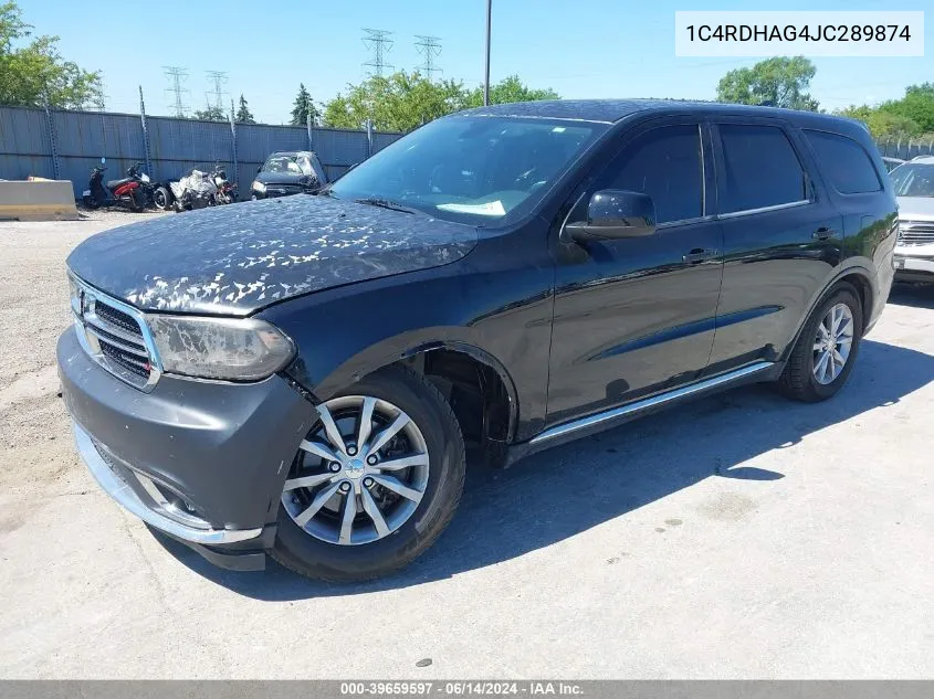 1C4RDHAG4JC289874 2018 Dodge Durango Sxt Rwd