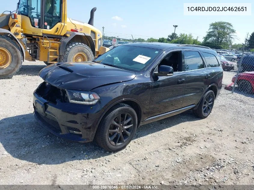 1C4RDJDG2JC462651 2018 Dodge Durango Gt Awd