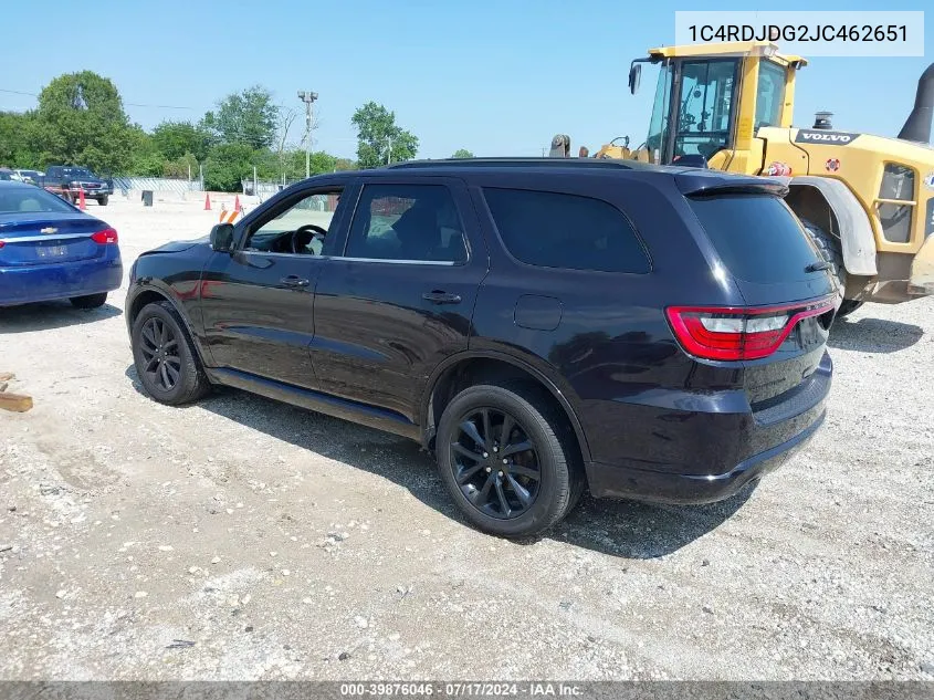 2018 Dodge Durango Gt Awd VIN: 1C4RDJDG2JC462651 Lot: 39876046