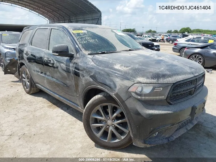 2018 Dodge Durango Gt Rwd VIN: 1C4RDHDG1JC461404 Lot: 39906295