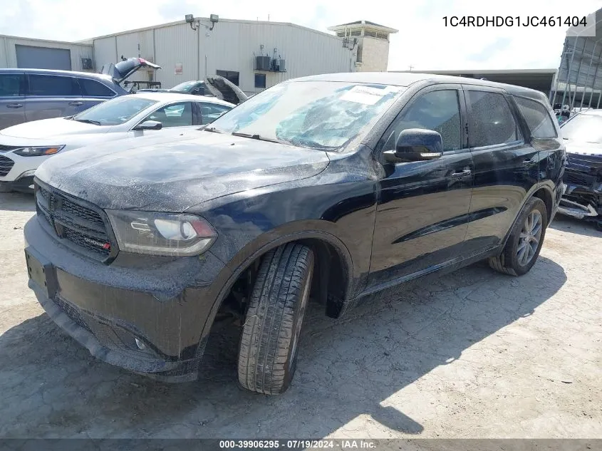 2018 Dodge Durango Gt Rwd VIN: 1C4RDHDG1JC461404 Lot: 39906295