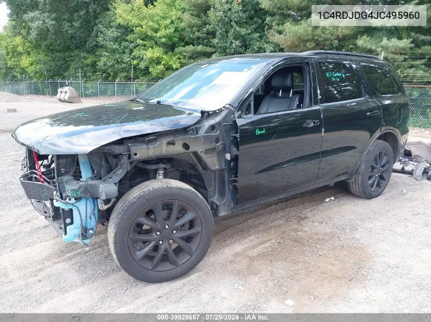 1C4RDJDG4JC495960 2018 Dodge Durango Gt Awd