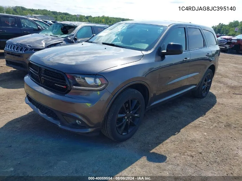 2018 Dodge Durango Sxt Awd VIN: 1C4RDJAG8JC395140 Lot: 40059554