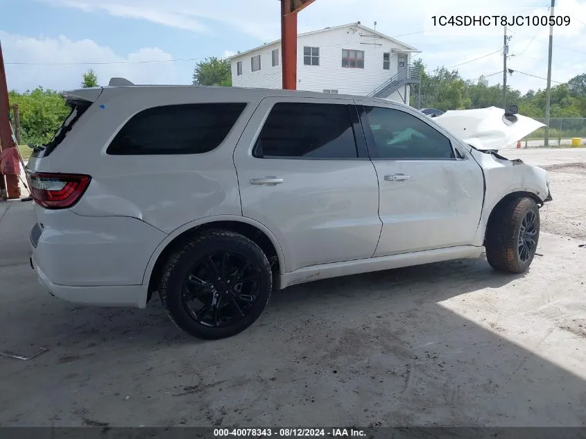 1C4SDHCT8JC100509 2018 Dodge Durango R/T Rwd