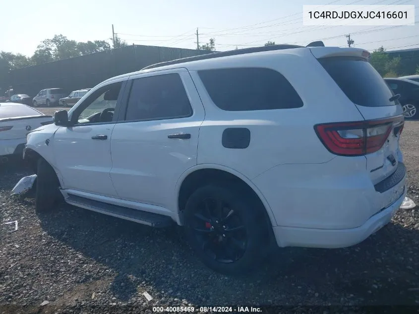 1C4RDJDGXJC416601 2018 Dodge Durango Gt Awd