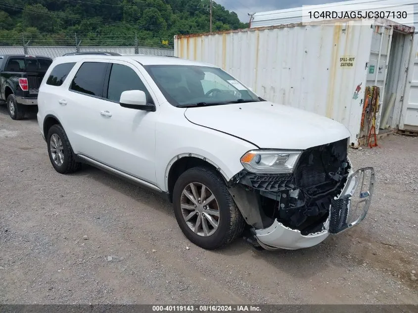 2018 Dodge Durango Sxt Awd VIN: 1C4RDJAG5JC307130 Lot: 40119143