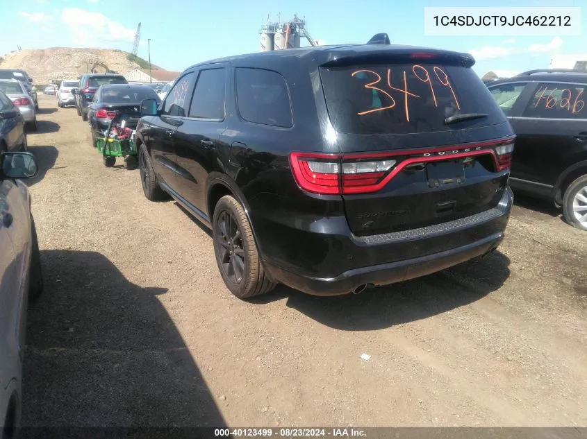 2018 Dodge Durango R/T Awd VIN: 1C4SDJCT9JC462212 Lot: 40123499