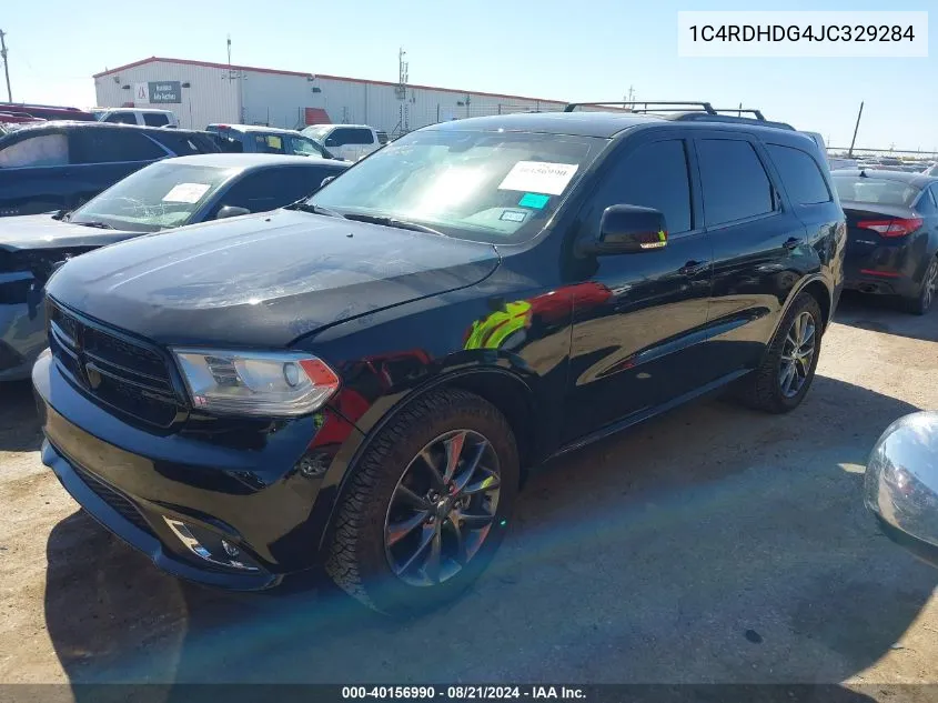 2018 Dodge Durango Gt VIN: 1C4RDHDG4JC329284 Lot: 40156990