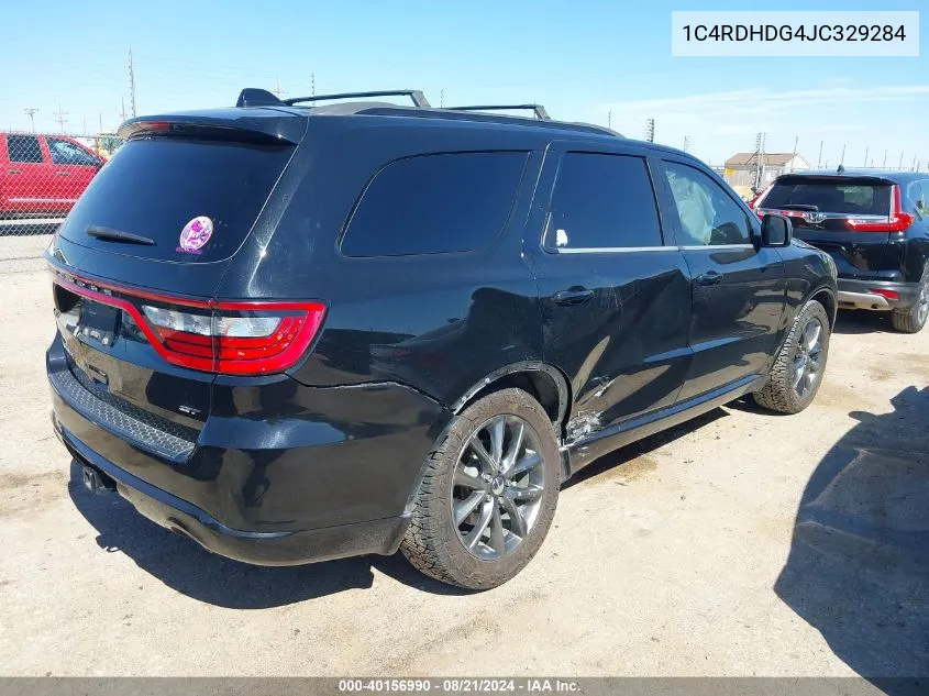 2018 Dodge Durango Gt VIN: 1C4RDHDG4JC329284 Lot: 40156990