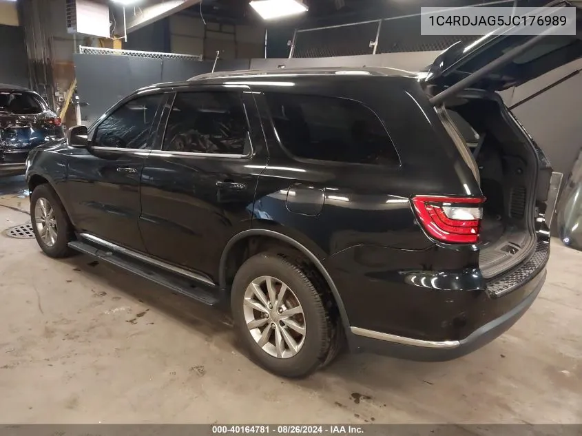 2018 Dodge Durango Sxt Awd VIN: 1C4RDJAG5JC176989 Lot: 40164781