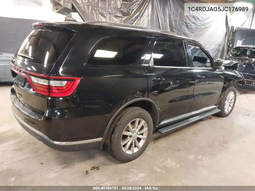 1C4RDJAG5JC176989 2018 Dodge Durango Sxt Awd