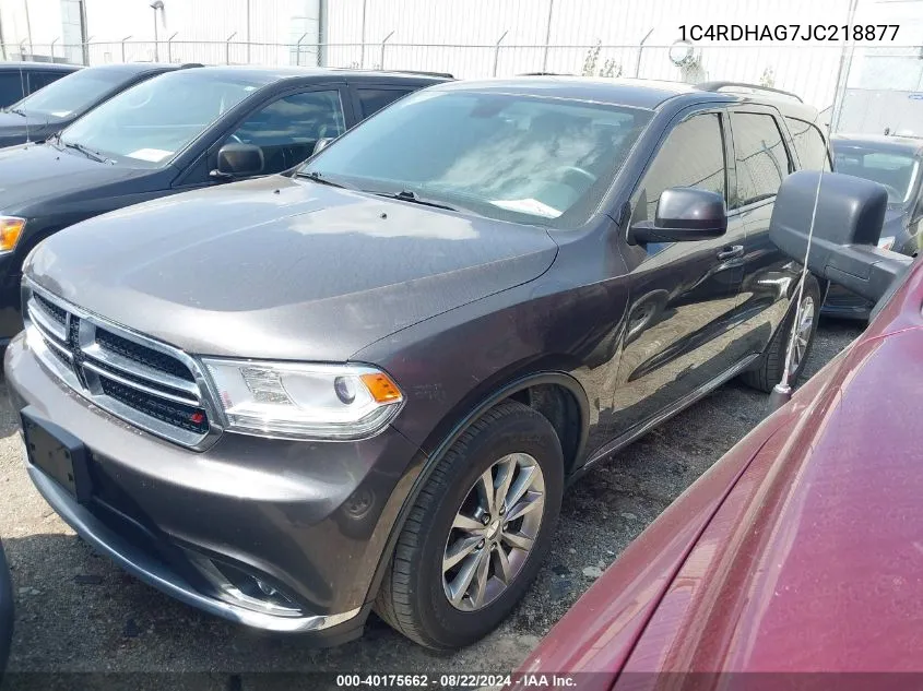 1C4RDHAG7JC218877 2018 Dodge Durango Sxt Rwd